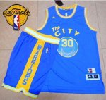 Jerseys Factory Cheap Warriors #30 Stephen Curry Blue Throwback