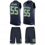 Jerseys Factory Cheap Nike Seahawks #55 Frank Clark Steel Blue T
