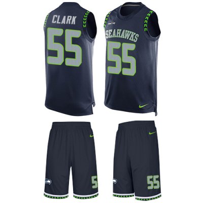 Jerseys Factory Cheap Nike Seahawks #55 Frank Clark Steel Blue T