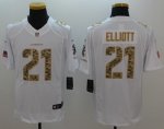 Jerseys Factory Cheap Nike Cowboys #21 Ezekiel Elliott White Men