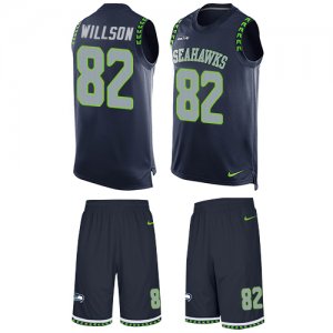 Jerseys Factory Cheap Nike Seahawks #82 Luke Willson Steel Blue