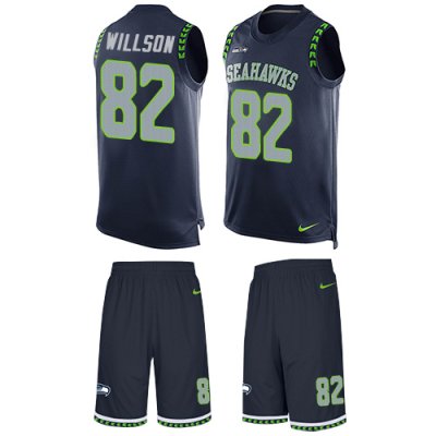 Jerseys Factory Cheap Nike Seahawks #82 Luke Willson Steel Blue