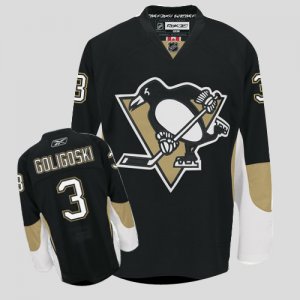 Jerseys Factory Cheap Penguins #3 Alex Goligoski Embroidered Bla
