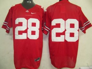 Jerseys Factory Cheap Buckeyes #28 Red Embroidered NCAA Jersey