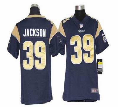 Jerseys Factory Cheap Nike Rams #39 Steven Jackson Navy Blue Tea