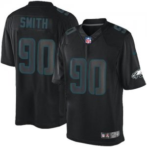 Jerseys Factory Cheap Nike Eagles #90 Marcus Smith Black Men's S