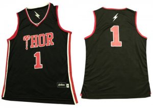 Jerseys Factory Cheap Thor #1 Black Stitched Basketball Jersey