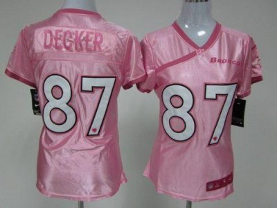 Jerseys Factory Cheap Nike Broncos #87 Eric Decker New Pink Wome