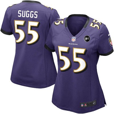 Jerseys Factory Cheap Nike Ravens #55 Terrell Suggs Purple Team