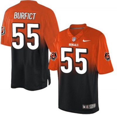 Jerseys Factory Cheap Nike Bengals #55 Vontaze Burfict Orange/Bl