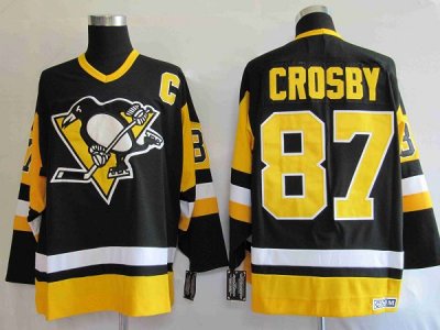 Jerseys Factory Cheap Penguins #87 Sidney Crosby Embroidered Bla