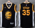 Jerseys Factory Cheap Warriors #35 Kevin Durant Black/White Stit