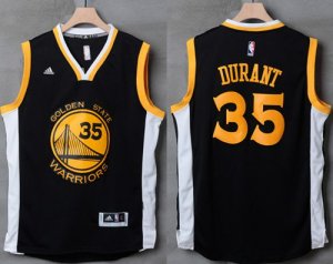 Jerseys Factory Cheap Warriors #35 Kevin Durant Black/White Stit