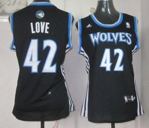 Jerseys Factory Cheap Timberwolves #42 Kevin Love Black Women's