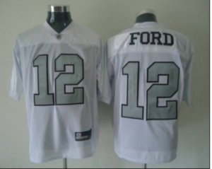 Jerseys Factory Cheap Raiders #12 Jacoby Ford White Silver Grey
