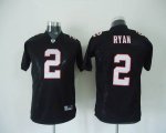 Jerseys Factory Cheap Falcons #2 Matt Ryan Black Color Embroider