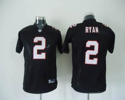 Jerseys Factory Cheap Falcons #2 Matt Ryan Black Color Embroider