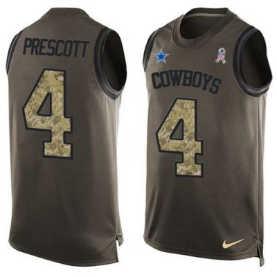 Jerseys Factory Cheap Nike Cowboys #4 Dak Prescott Green Men's S