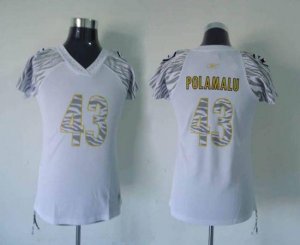 Jerseys Factory Cheap Steelers #43 Troy Polamalu White Women's Z