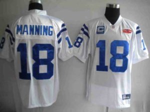 Jerseys Factory Cheap Colts #18 Peyton Manning White With Super