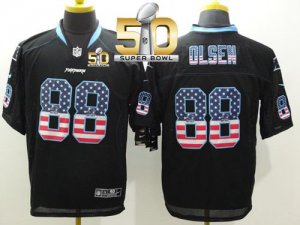 Jerseys Factory Cheap Nike Panthers #88 Greg Olsen Black Super B