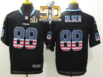 Jerseys Factory Cheap Nike Panthers #88 Greg Olsen Black Super B
