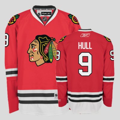 Jerseys Factory Cheap Blackhawks #9 Bobby Hull Embroidered Red Y