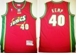 Jerseys Factory Cheap Thunder #40 Shawn Kemp Red SuperSonics Thr