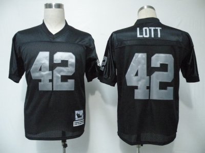 Jerseys Factory Cheap Mitchell & Ness Raiders #42 Lott Black Emb