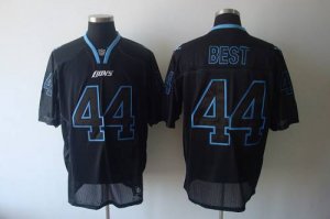 Jerseys Factory Cheap Lions #44 Jahvid Best Lights Out Black Sti