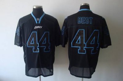 Jerseys Factory Cheap Lions #44 Jahvid Best Lights Out Black Sti
