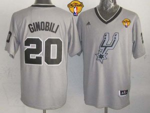 Jerseys Factory Cheap Spurs #20 Manu Ginobili Grey 2013 Christma
