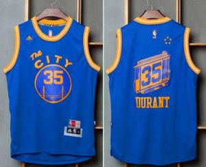Jerseys Factory Cheap Warriors #35 Kevin Durant Blue Throwback T