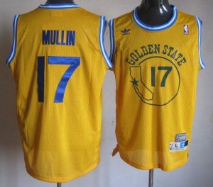Jerseys Factory Cheap Warriors #17 Chris Mullin Gold Throwback S