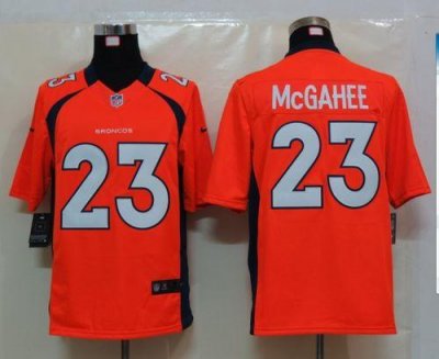 Jerseys Factory Cheap Nike Broncos #23 Willis McGahee Orange Tea