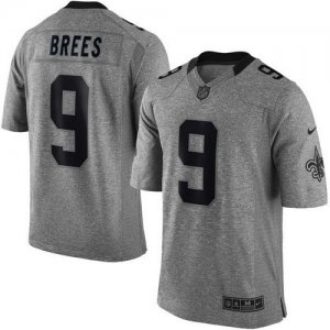 Jerseys Factory Cheap Nike Saints #9 Drew Brees Gray Men's Stitc