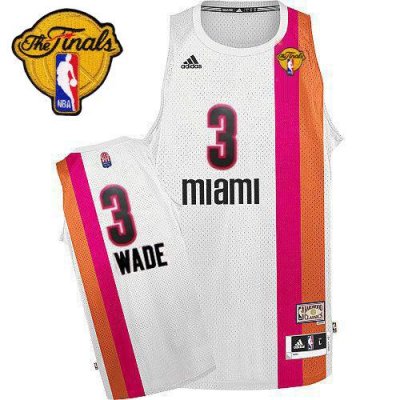 Jerseys Factory Cheap Heat #3 Dwyane Wade White ABA Hardwood Cla