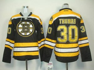 Jerseys Factory Cheap Bruins #30 Tim Thomas Black Women's Home E