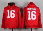 Jerseys Factory Cheap San Francisco 49ers #16 Joe Montana Red Pu