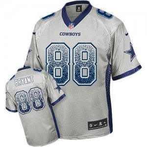 Jerseys Factory Cheap Nike Cowboys #88 Dez Bryant Grey Men's Emb