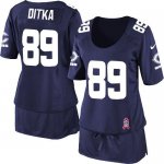 Jerseys Factory Cheap Nike Bears #89 Mike Ditka Navy Blue Women'