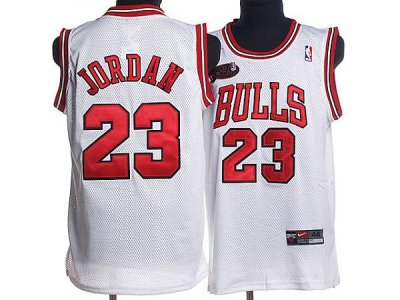 Jerseys Factory Cheap Bulls #23 Michael Jordan Stitched White Ch