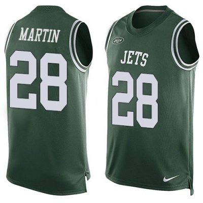Jerseys Factory Cheap Nike Jets #28 Curtis Martin Green Team Col