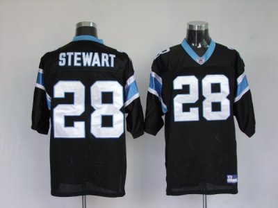 Jerseys Factory Cheap Panthers #28 Jonathan Stewart Black Stitch