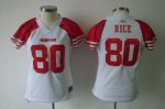 Jerseys Factory Cheap 49ers #80 Jerry Rice White Women's Field F
