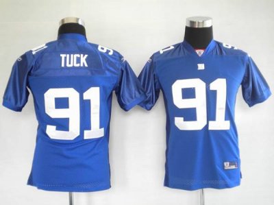 Jerseys Factory Cheap Giants #91 Justin Tuck Blue Embroidered Yo