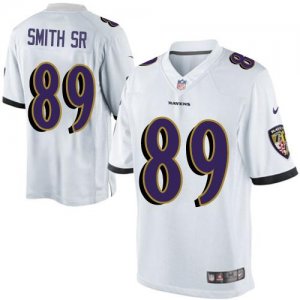 Jerseys Factory Cheap Nike Ravens #89 Steve Smith White Men's St
