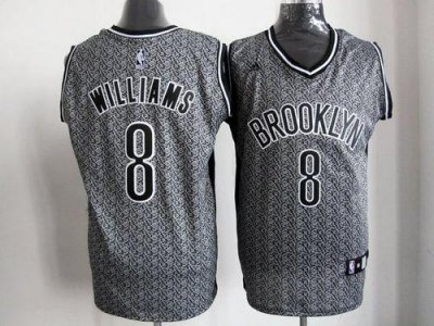 Jerseys Factory Cheap Nets #8 Deron Williams Grey Static Fashion