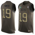 Jerseys Factory Cheap Nike Jets #19 Devin Smith Green Men's Stit