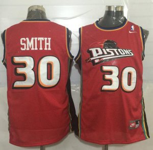 Jerseys Factory Cheap Pistons #30 Joe Smith Red Nike Throwback S